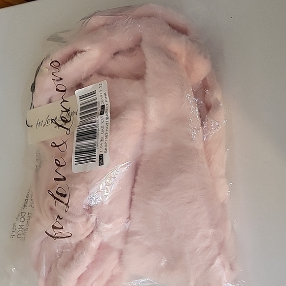 For Love And Lemons Barely Pink Faux Mohair Cropped Sweater - Picture 6 of 6